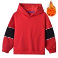 thumbnail image 4 of KYAIGUO Toddler Kids Fall Winter Hooded Sweatshirt for Boys Girls,1-12Years Little Big Boys Fleece Sweatsuit Long Sleeved Pullovers Baby Active Casual Hoodie Sweaters, 4 of 7
