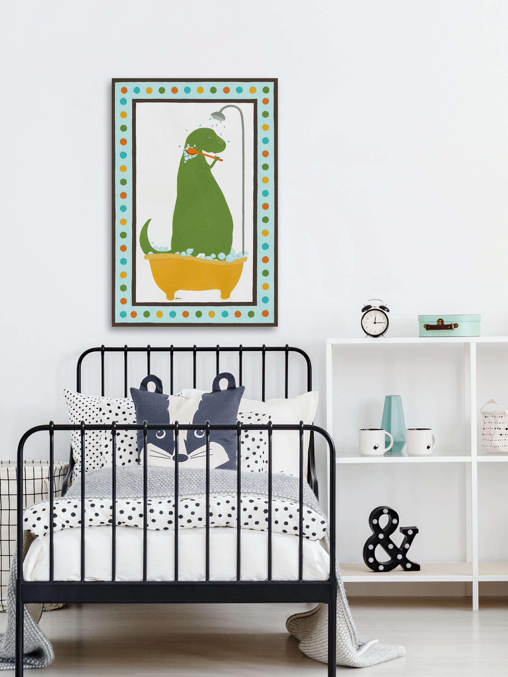 Marmont Hill Rub-a-dub Dino II Canvas Wall Art
