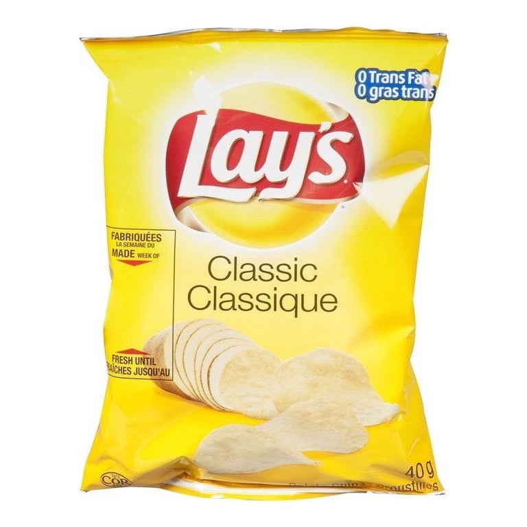 Lay's Original Potato Chips 40g お値下げ可能 Lay's Classic Potato Chips, 40g Vending Size, 40-Pack Case