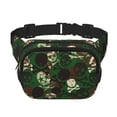 thumbnail image 1 of Fotbe Camouflage Skull Cangurera Cuadrada con Estampado de Doble Capa, Bolsa de Cintura Ajustable Mini para Hombres y Mujeres, 1 of 9