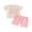 Apricot, variant on BemeyourBBs Newborn God Says I Am Toddler Baby Girl Summer Outfit Kids Baby Girl Christening Clothes Short Sleeve Bow Print T-Shirt and Pockets Shorts Set