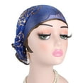 thumbnail image 5 of Fashion Large Flower Muslim Women Turban Hat Stretch Chemo Cap Bandana Headwrap, 5 of 7