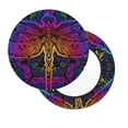 thumbnail image 2 of Daiia Indian Mandalas Dragonfly Stool Covers Round,Round Bar Stool Covers Waterproof Bar Chair Covers Washable Stool Cushion Slipcover for 12-14 Inch Chair-13 inch, 2 of 7
