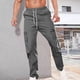 thumbnail image 1 of Pantalones largos para hombre, moda informal, deportivos, con cremallera, cordón, pierna recta, cargo, pantalones largos de poliéster para hombre., 1 of 9