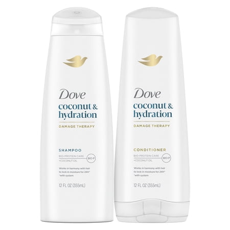 Dove Nourishing Coconut & Hydration Shampoo and Conditioner Set 12 oz 2 Count