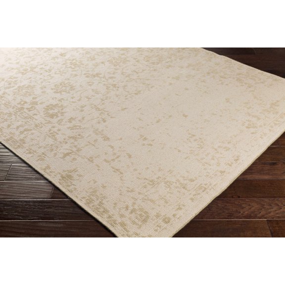 Hauteloom Mathis Wool Living Room, Bedroom Area Rug - Traditional - Beige, Ivory - 6' x 9'