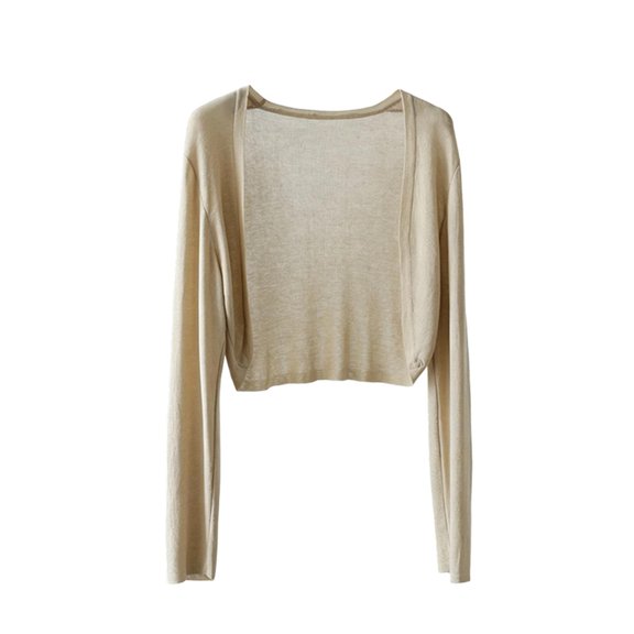 HGIEYS Sun Knit Cardigan Womens Ice Silk Cooling Thin Short Shawl Sunscreen Top