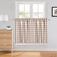 thumbnail image 2 of Kitchen Short Curtain, Buffalo Plaid Thick Yarn Dyed Gingham Half Curtain Valance, 2 of 8