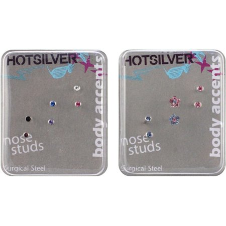 Colorful Crystal Nose Studs In Fun Shape
