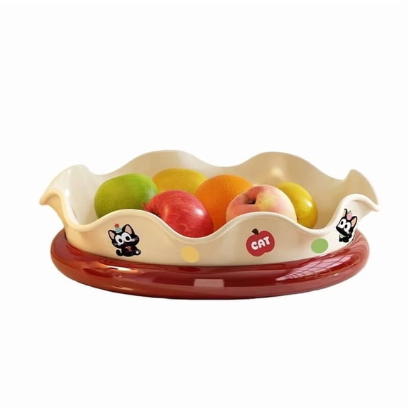 Freaswind 360° Rotating Snack Tray Elegant Petal Platter for Fruits, Nuts, and Desserts Modern Home Decor for Christmas