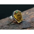 thumbnail image 4 of Citrine Natural Yellow Gemstone Coffin Ring, Unisex Handmade Fine Jewelry, Genuine 925 Sterling Silver, Wedding Ring, Metaphysical Gifts, Adorable Nice Ring, November Birthstone (citrine, Size 7), 4 of 5