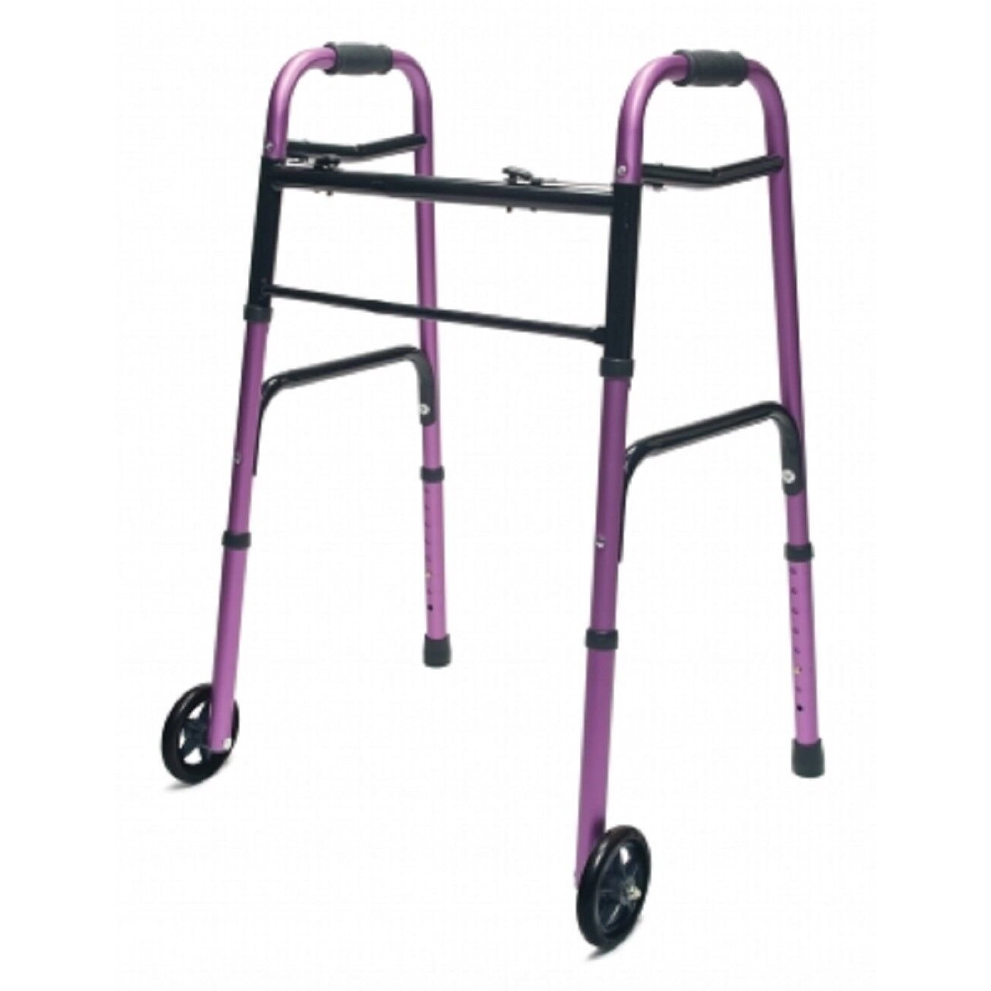 Walker Adult W/5 Wheels Folding Red Case Of 2