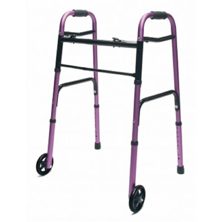 Walker Adult W/5 Wheels Folding Red Case Of 2