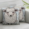 thumbnail image 3 of nygtbtfer Just a Girl Who Loves Sheep Throw Pillow Case ，Funny Animal Pattern Farm Sheep Decorative Cushion Cover for Farmhouse Living Room Bedroom Girls Room,Gifts for Sheep Lovers Girls 12x12in, 3 of 7
