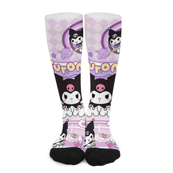 Kuromi Stocking Long Socks Breathable Knee High Thigh Stockings High Socks Sport Socks for Mens Womens