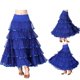 thumbnail image 2 of Faldas completas para baile de salón flamenco, vals del vientre, vestido para mujeres y niñas Azul, 2 of 7