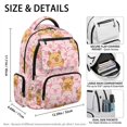 thumbnail image 7 of Yspwyqan Backpack for School Girls, Pink Capybara Heart 17" Multi-Pocket Bookbag Fits 15.6 Laptop, 600D Polyester Adjustable Straps for Middle High School Camping Hiking, 7 of 7