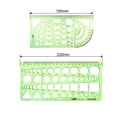 thumbnail image 4 of Uxcell Geometric Drawing Template Measuring Ruler Plastic for Drawing Engineering Drafting Green 10pcs, 4 of 6