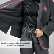 Hayabusa Lightweight Jiu Jitsu Gi - Grey/Pink, A3
