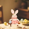 thumbnail image 6 of Easter Bunny in Dress Holding Egg Ornament, Easter Decoration Bunny Figurine - Cute Rabbit Ornament, Spring Holiday Home Decor, Adorable Rabbit Statue for Easter Basket & Tabletop, 6 of 6
