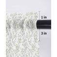 thumbnail image 6 of Sage Green Botanical Curtains 45 Inch Length, Sheer Curtains for Bedroom Living Room Window Plant Flower Floral Tree Branch Rod Pocket Voile Drapes Kitchen Curtains Small Half Window 42"x45" 2 Panels, 6 of 6