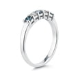thumbnail image 2 of SZUL Women's 5 Stone Blue and White Diamond Ring in 14K White Gold, 2 of 3