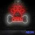 thumbnail image 3 of Handmadetneonsign Pet Grooming Open Neon Sign, Dog Paw Bone Led Sign, Dog Cat Shop Light Art, Pet Spa Wall Decor 80997, 3 of 5