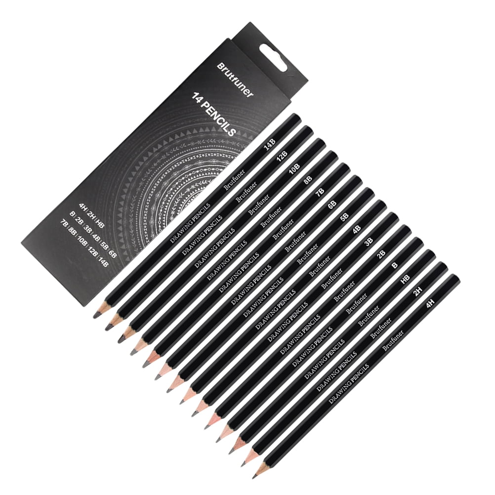 5 Count Sketch Pencil Collapsible Portable Lids Devices Black
