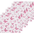 thumbnail image 3 of SKYSONIC Butterfly Cotton Washcloths Set of 2, Highly Absorbent Soft Fingertip Towel for Bathroom, Gym, Hotel and Spa, 12x12 Inch, 3 of 7