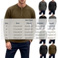 thumbnail image 3 of Mens Top Corduroy Crew Neck Half-zip Long-sleeved Top, 3 of 7