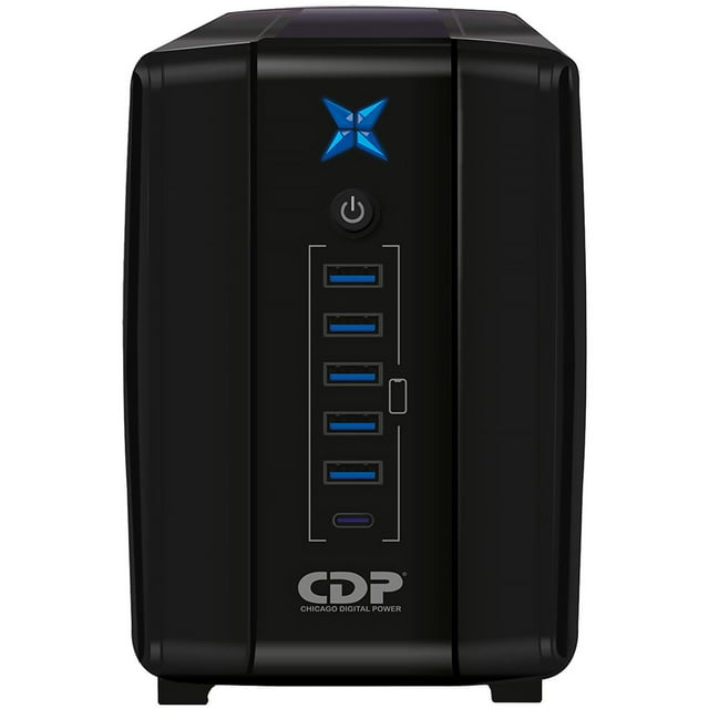 No Break CDP R-UPR758 750VA/375W Respaldo 10-25min AVR Supresor de Picos 8 Salidas 6 USB