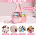 thumbnail image 4 of Bolsa de maquillaje Junesters Initial, transparente, personalizada, de PVC rosa, 4 of 6