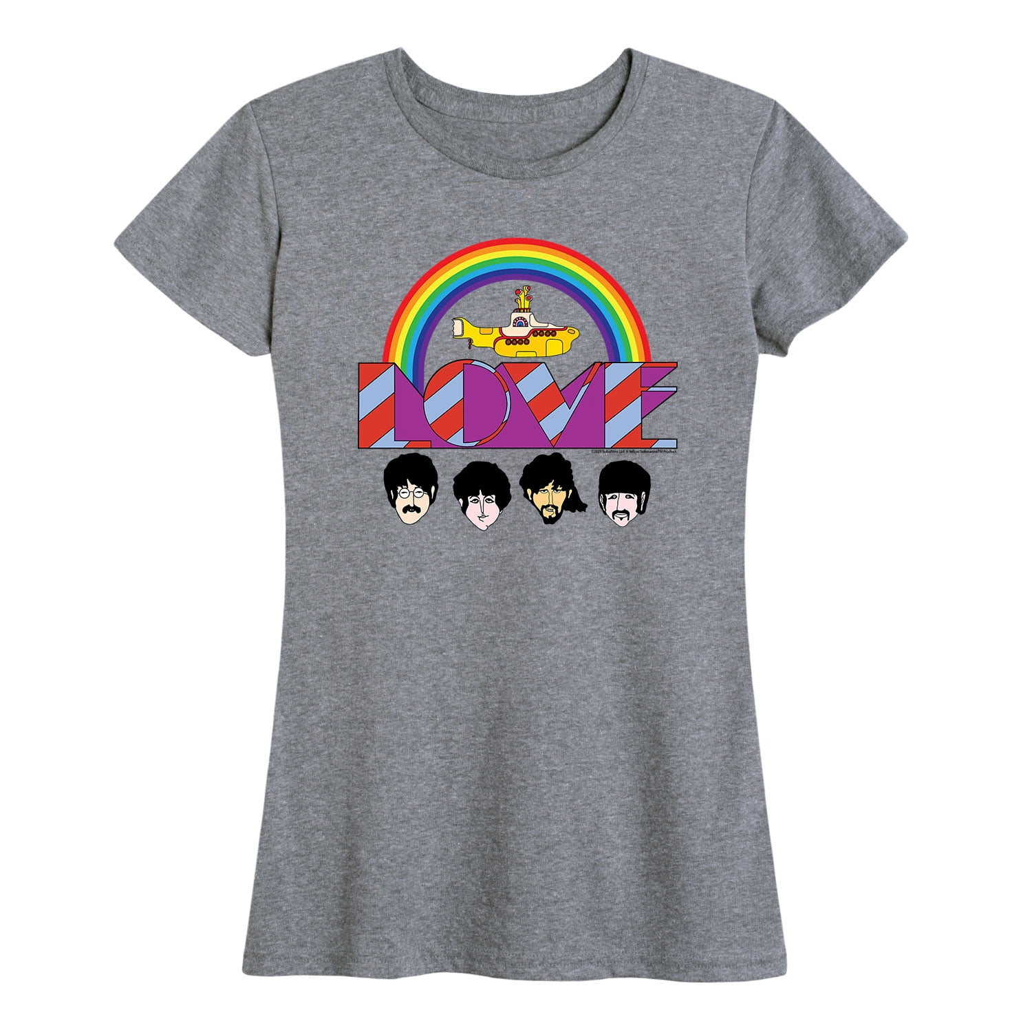 The Beatles Women Flexible Short Sleeve Tee Shirt The Beatles Women Flexible Short Sleeve Tee Shirt