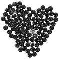 thumbnail image 2 of Buttons Black Plastic For Clothes Accessories Art and Craft Projects 100Pcs 0.4X0.4in, 2 of 8