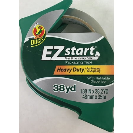 Duck Brand EZ Start Packing Tape with Dispenser, 1.88 In. x 38 Yd.