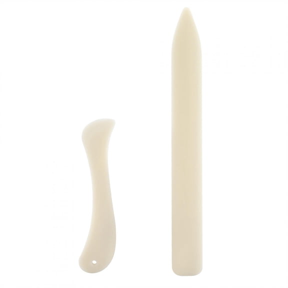 CHICIRIS Bone Folders,2PCS/Set White Bone Folder Paper Creaser Tool Scoring Folding Creasing