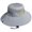 Grey, variant on Foldable Embroidery Wide Brim Fishing Cap Panama Hat Sun Cap Bucket Hat BEIGE