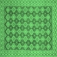 thumbnail image 1 of Ahgly Company Indoor Square Abstract Emerald Green Modern Area Rugs, 7' Square, 1 of 4