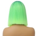 thumbnail image 4 of RightOn Green Ombre Wig Short Straight Bob Wigs for Women Middle Part Synthetic Cosplay Wigs Daily Party Use, 4 of 4