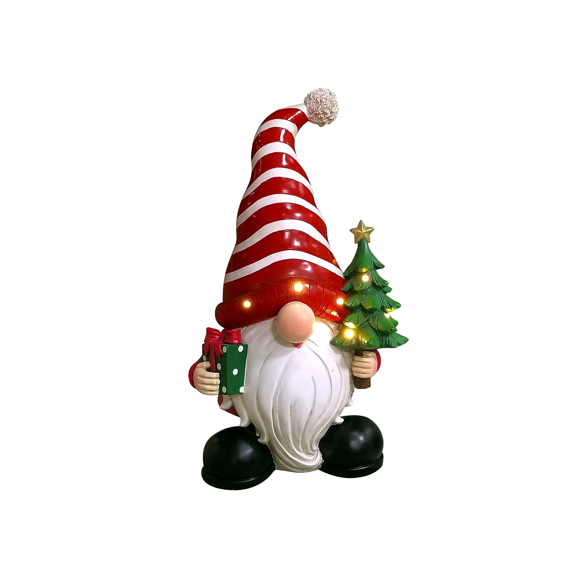 Santa Holding Christmas Tree Lighted Christmas Decor Battery Operated Indoor Use Only