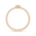 thumbnail image 2 of ANGARA Lab Grown Oval Diamond Split Shank Ring for Women in 14K Rose Gold (Size-6x4mm| Color-F-G| Clarity-VS) | April Birthstone, Anniversary, Jewelry Gift for Women | Lab-Grown Diamond Ring, 2 of 4
