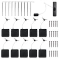 thumbnail image 2 of 10 paquetes de candados de cable antipérdida con control remoto, candado de cable de seguridad retráctil de 39 pulgadas, candado de cable de hardware autoadhesivo para productos curvos, controles remo, 2 of 8