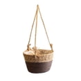 thumbnail image 2 of cpengpj Woven Rectangular Wall Hanging Basket, Water Hyacinth, Wall-Hung Basin Rattan Woven Flower Pot Decoration, Storage for Home, Garden, Kitchen, 2 of 7