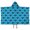 Rooster and Bird Blue Pattern, variant on Rooster and Fowl Cream Pattern Hooded Bath Towel Wrap for Teens Ages 3 To 12, Soft Lightweight Quick Dry Microfiber Bath Beach Pool, 50"x30"