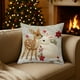 thumbnail image 1 of Fundas de almohada navideñas de 45 x 45 cm | Fundas de almohada decorativas festivas con tela de algodón suave y cremallera oculta para sofá, dormitorio, decoración del hogar, 1 of 5