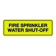thumbnail image 2 of YfulYde Standard Fire Sprinkler Water Shut-Off Sign (Yellow/Black) - Medium, 2 of 2