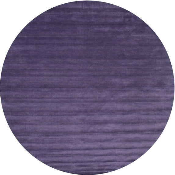 Ahgly Company Indoor Round Contemporary Purple Abstract Area Rugs, 8' Round