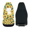 thumbnail image 4 of ZIATUBLE Sunflower Cat Car Seat Covers for Women 2 Pcs Floral Print Auto Interior Seat Protector Elastic Car Seat Covers Front Seat Only Car Decor Accessories Fit for Cars SUVs Sedan or Van, 4 of 7