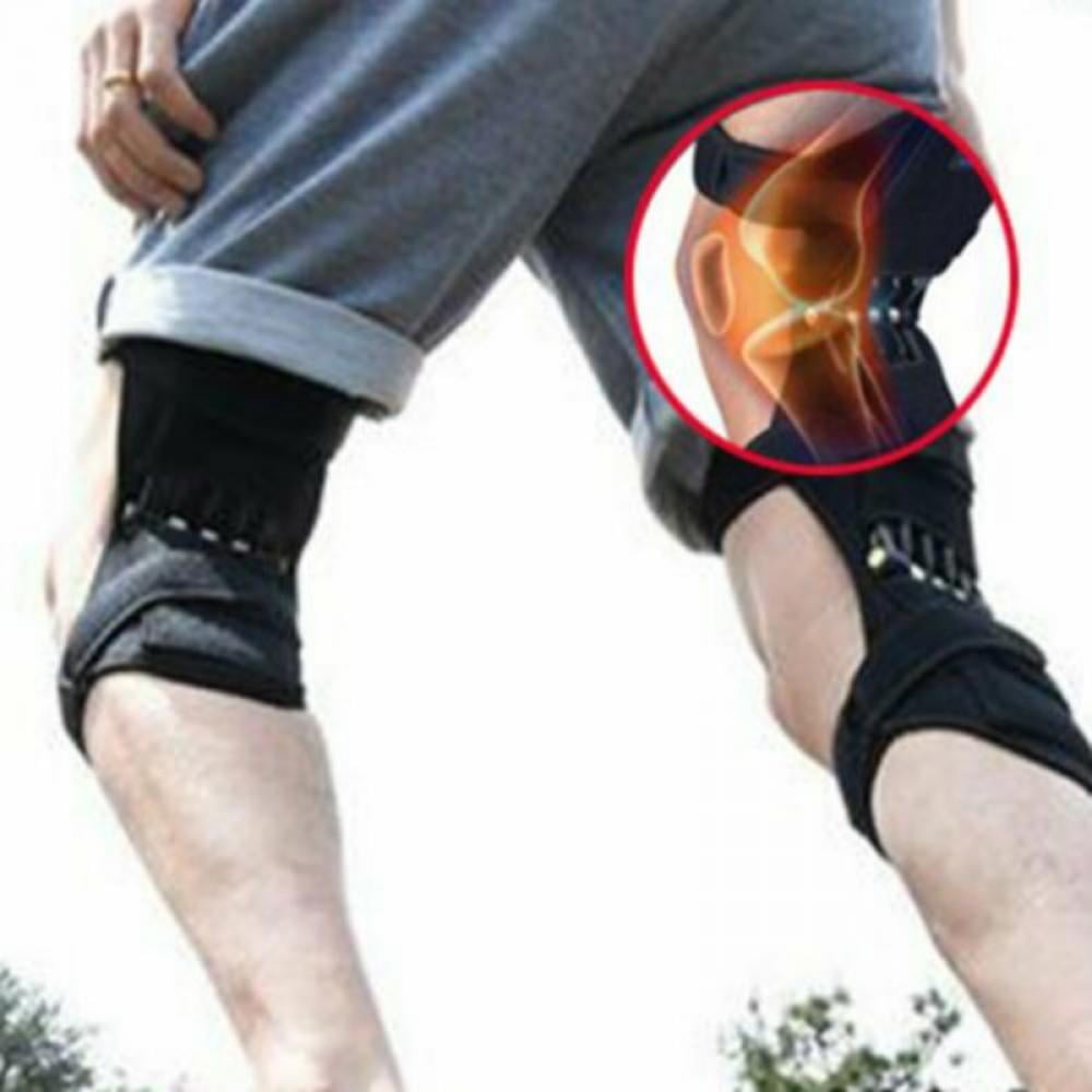 Powerful Rebound Spring Force Booster for Pain Relief and Injury Recovery Breathable Black Non-Slip Weite 1 Pair Unisex Powerlift Joint Support Protection Sports Compression Knee Brace Pads 