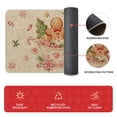 thumbnail image 6 of Sm:)e Gingerbread Man Snowman Christmas Kitchen Rugs and Mats, 17x29Inch and 17x47 Inch, Non Slip Linen Mat Inside Washable for Porch Patio Hallway, Pink, 6 of 7